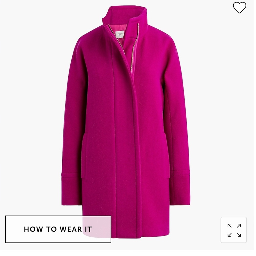 J crew coat, new  with tag wool elegant coat, never worn.